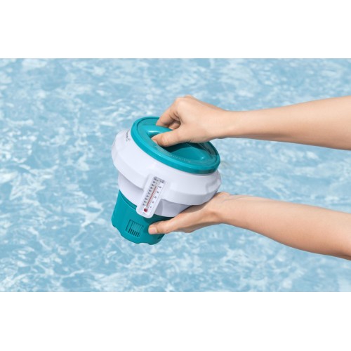 BESTWAY Pool Water Chemical Dispenser Float with Thermometer