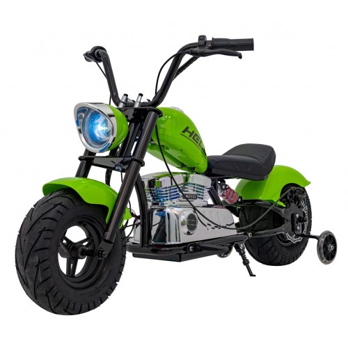 Motorcycle Chopper Warrior vehicle Green