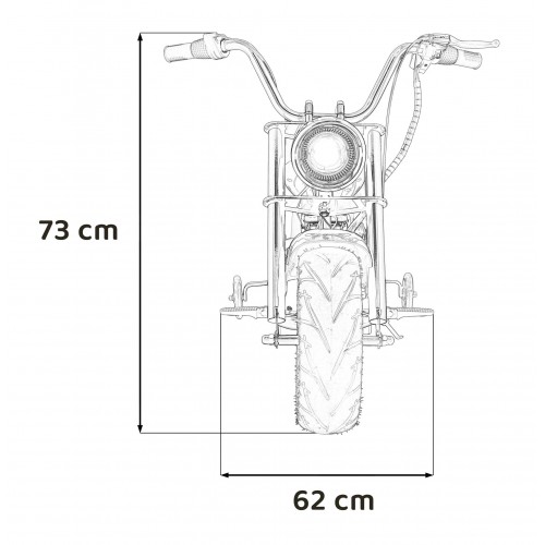 Motorcycle Chopper Warrior vehicle Black