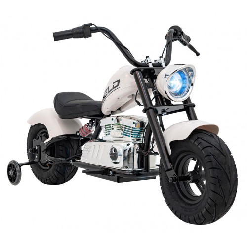 Motorcycle Chopper Warrior vehicle White