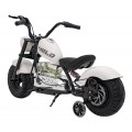 Motorcycle Chopper Warrior vehicle White