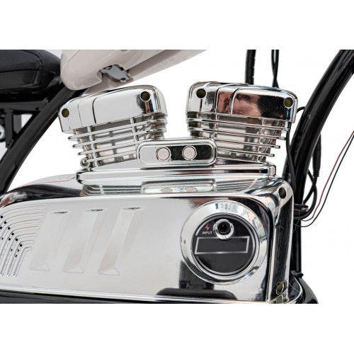 Motorcycle Chopper Warrior vehicle White