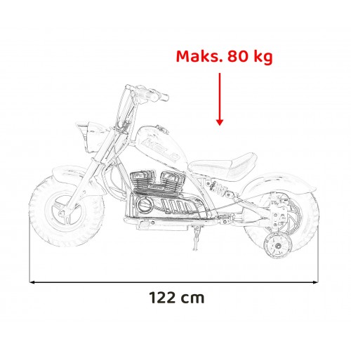 Motorcycle Chopper Warrior vehicle White