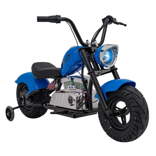 Motorcycle Chopper Warrior vehicle Blue