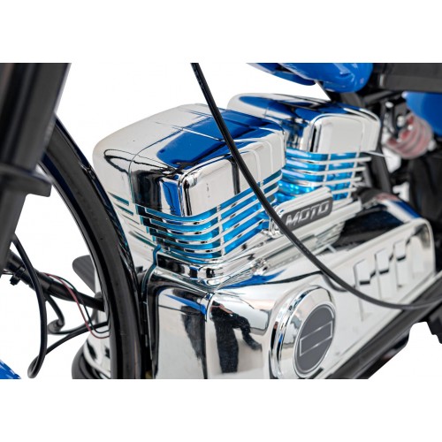 Motorcycle Chopper Warrior vehicle Blue