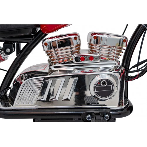 Motorcycle Chopper Warrior vehicle Red