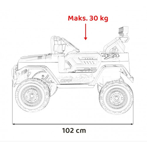 Off-Road CLIMBER vehicle White