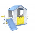 House With Slide And Sink Blue Roof