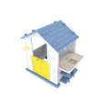 House With Basketball And Sink Blue Roof