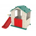 3in1 Garden House for Children Green Roof + Slide + Basketball