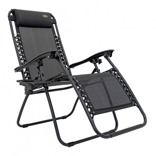 Garden and Beach Deckchair Black