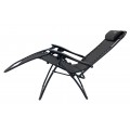 Garden and Beach Deckchair Black