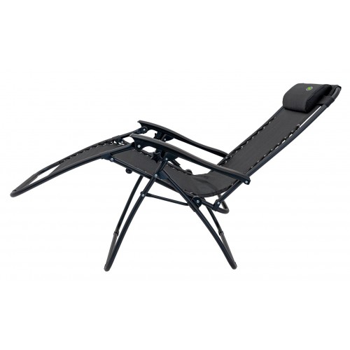 Garden and Beach Deckchair Black