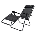 Garden and Beach Deckchair Black