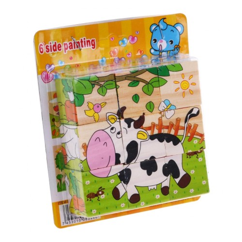 Wooden Blocks for the Youngest Farm Edition