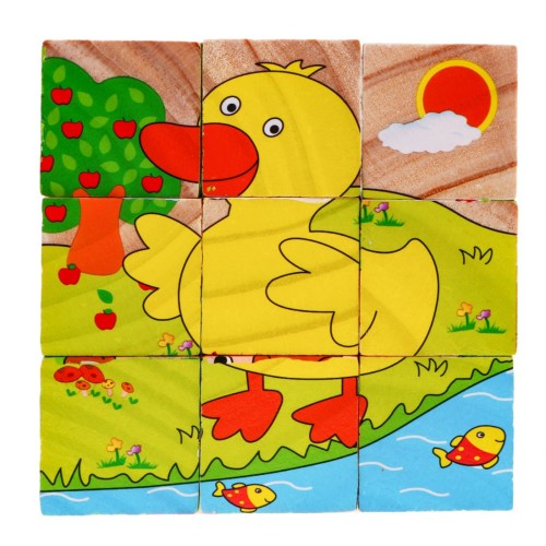 Wooden Blocks for the Youngest Farm Edition