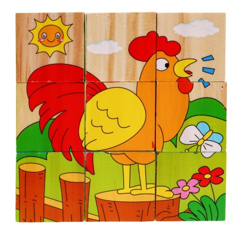 Wooden Blocks for the Youngest Farm Edition