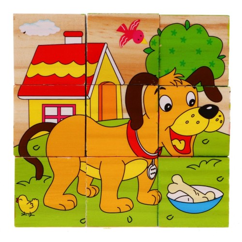 Wooden Blocks for the Youngest Farm Edition