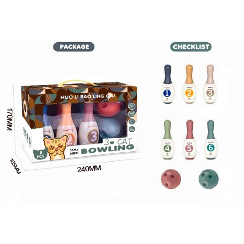 Numbers + Balls Bowling Set