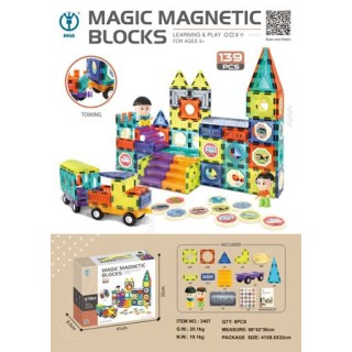 Magnetic Blocks Set of 139 elements