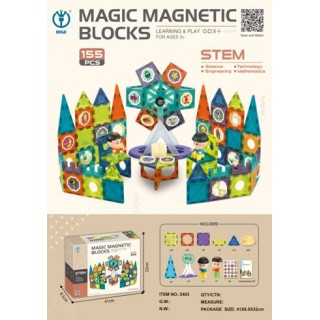 Magnetic Blocks Set of 155 elements