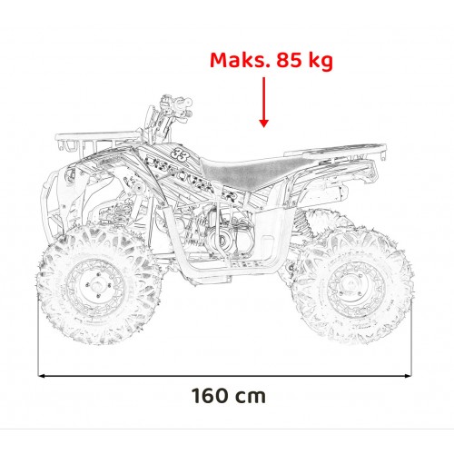 125CC DISCOVERER Red Petrol Quad Bike