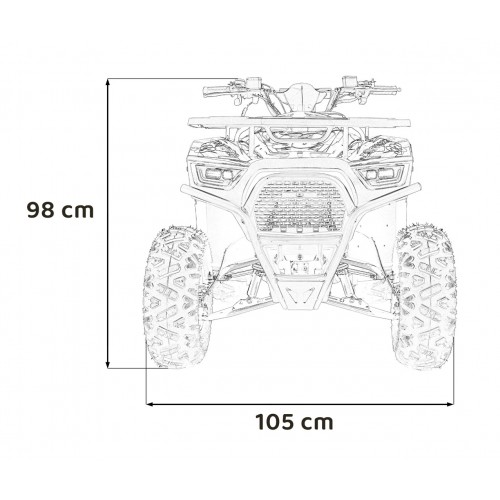 125CC DISCOVERER Red Petrol Quad Bike