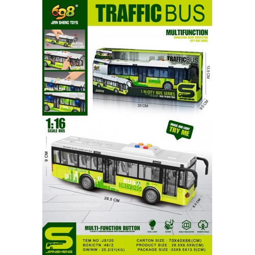 Bus with Light and Sound Function Green