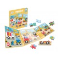 Magnetic Puzzle Construction Site + Book