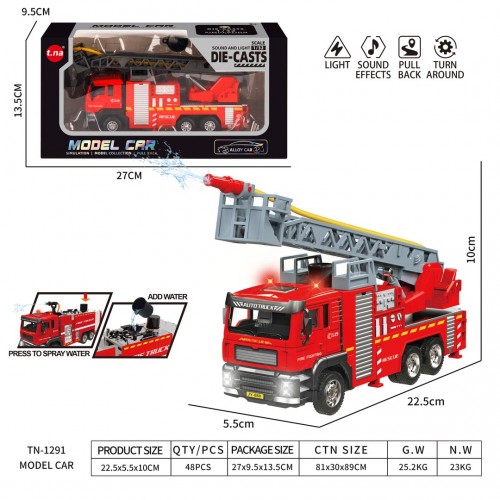 Fire Department with Lights, Sounds and Water Function 1:32