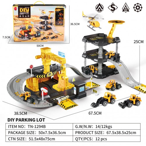 Parking and Construction Site Set + Cars