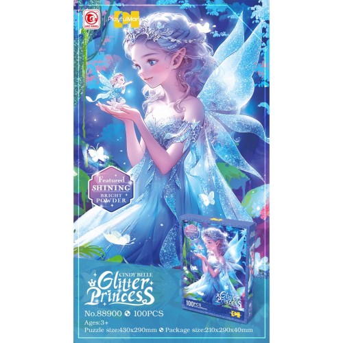 Puzzle Set 100pcs Princess Blue