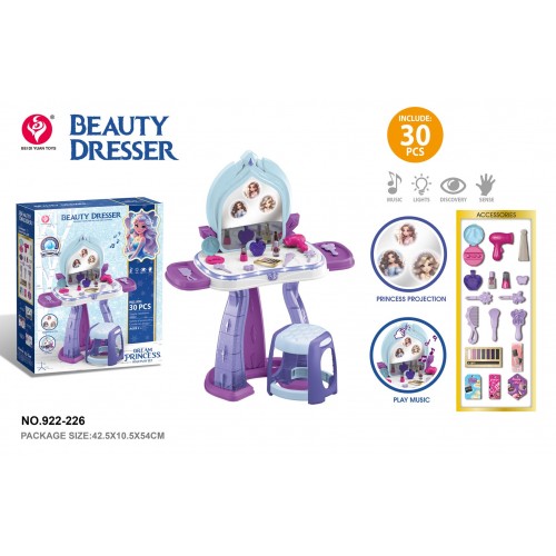 Dressing Table with Light and Sound Function + Accessories