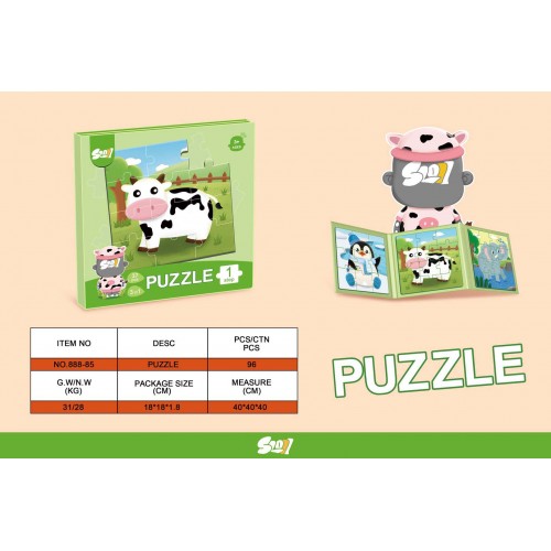 Magnetic Puzzle Animals + Book
