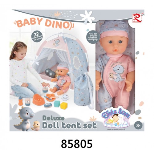 DINUS Set with Tent and Doll + Accessories