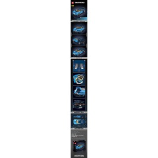 Blue Sports Vehicle Building Blocks Set 1222 pcs.