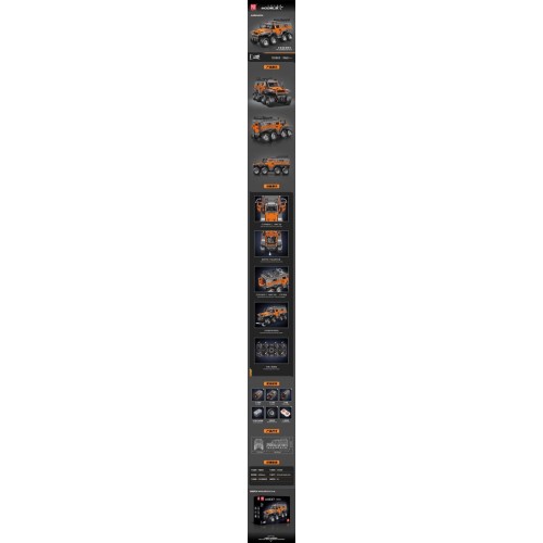 Off-road Vehicle Building Block Set Orange 3062pcs.