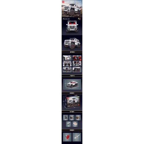 White Off-roader Building Block Set 3825pcs