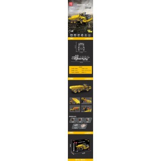 Yellow Dump Truck Vehicle Building Blocks Set 1930pcs.
