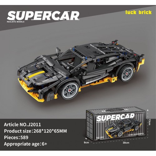 Sports Car Brick Set Black 589pcs.
