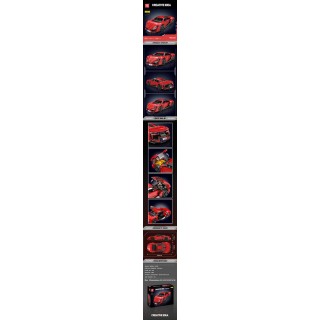 Sports Vehicle Brick Set Red 1311pcs.