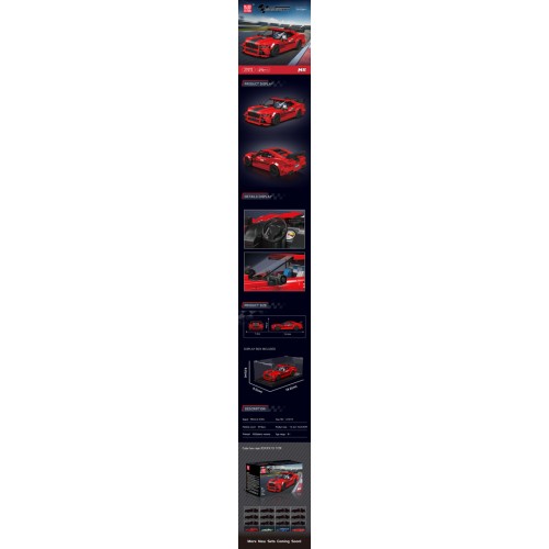 Sports Vehicle Brick Set Red 481 pcs.