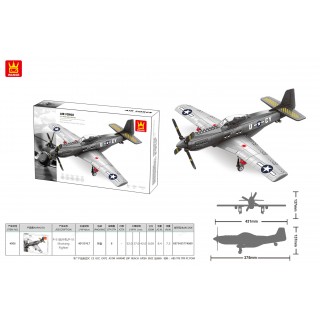Military Airplane Building Blocks Set 256 pcs.