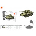 Green Tank Building Blocks Set 638 pcs.
