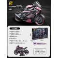 Motorcycle Racer Building Blocks Set Pink 2066pcs.