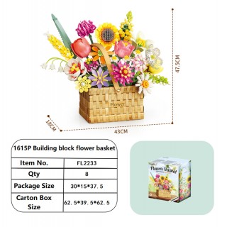 Spring Bouquet in a Basket Building Blocks Set 1615 pcs.