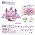 Pink Princess Magnetic Blocks Set 126 pcs.