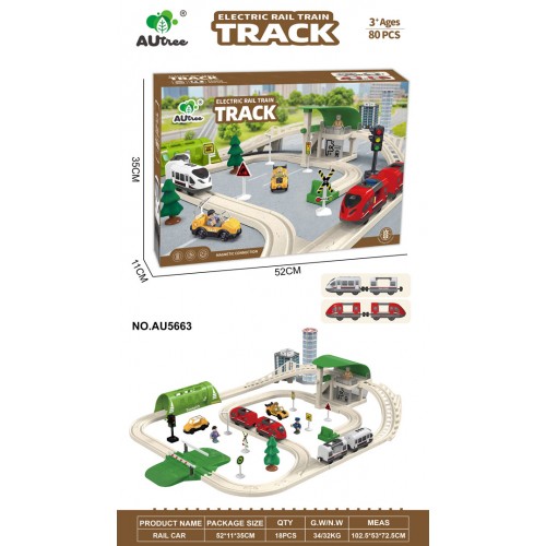 City Train with Light and Sound Function 80 pcs.