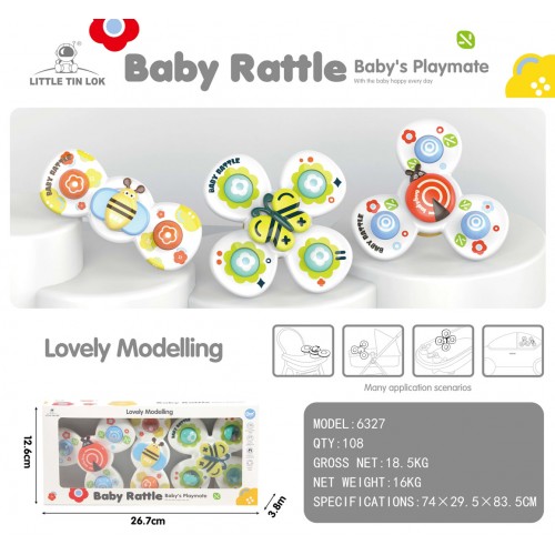 3in1 Ladybug, Butterfly, Bee Spinner Set