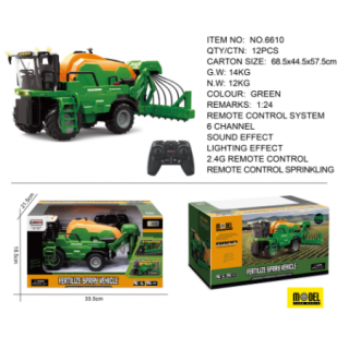 R/C Harvester 1:24 Green with Lights and Sound Function